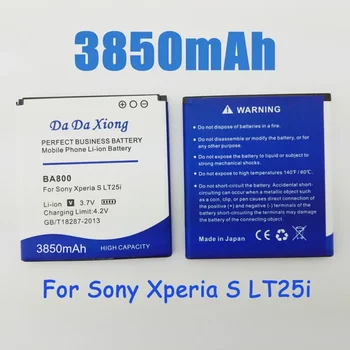  3850mAh BA800 Li-ion Telefono Baterija Sony Ericsson V LT26i Arc HD Xperia LT25i LT25C LT26