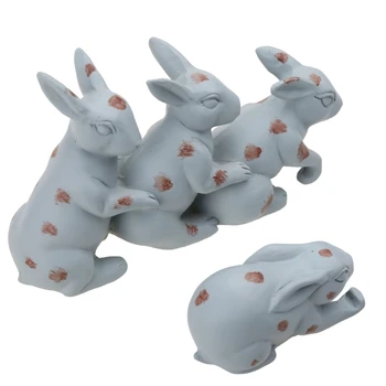  Easter Bunny Statulėlės, Išsaugoti Zuikį, Skulptūrų Kūrybos Dervos Darbalaukio Dekoras