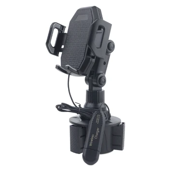  Reguliuojamas Kampas 5W Automobilio Taurės USB Belaidį Kroviklį Savininko Mobilųjį Telefoną Kalno Stovi Lopšio Laikiklis, skirtas 4-6.8