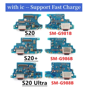  Samsung Galaxy S20 Plus Ultra G986B G988B G981B Doko Jungtis USB Įkroviklio Įkrovimo Valdybos Uosto Flex Kabelis, Mikro S20+